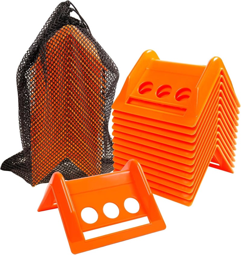 Cabtherlyn 24 Pack 4" Flatbed Edge Protectors with Carrying Case, 4" Winch Ratchet Straps Plastic Corner Protectors for Flatbed Cargo Load (Orange) - Image 1